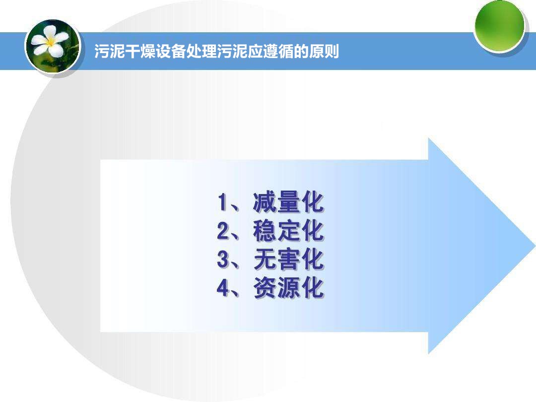 污泥干燥設(shè)備處理污泥應(yīng)遵循的原則